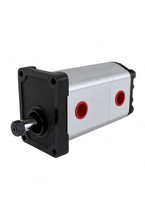 HİDROLİK DİŞLİ TANDEM POMPA 8+8 CC NİPEL GİRİŞ ÇIKIŞLI